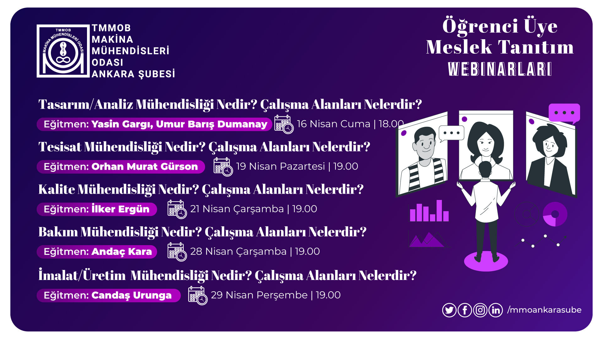 Makine Mühendisleri Odası Meslek Tanıtım Webinar Serisi